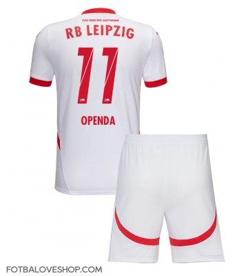 RB Leipzig Lois Openda #11 Dětské Domácí Dres 2024-25 Krátký Rukáv (+ trenýrky)